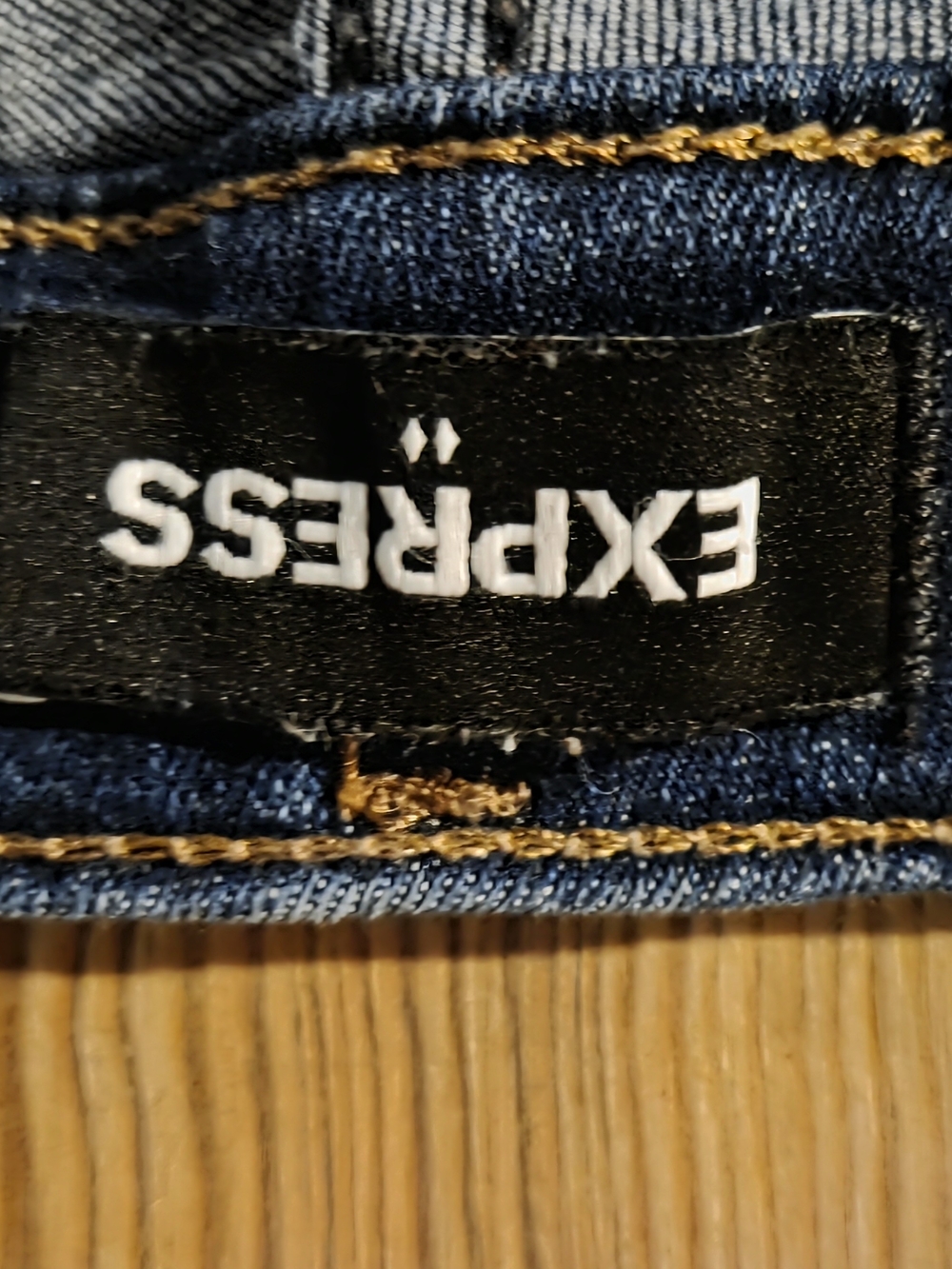Express Dark Blue Flare Jeans - Picture 4 of 6